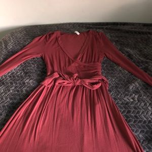 Pink long sleeve dress